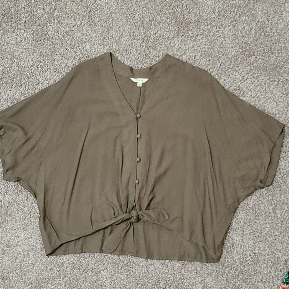 Button Up Tie Shirt